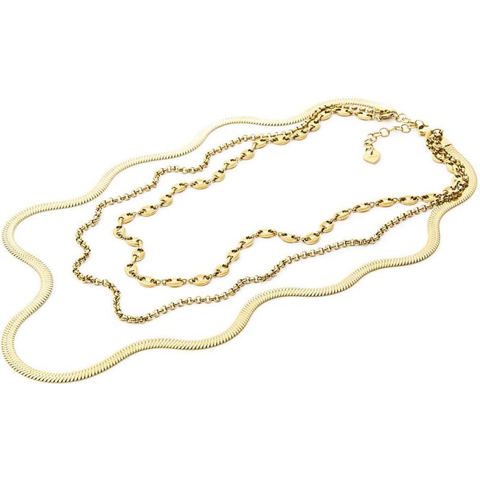 Collana donna 3 fili laminata