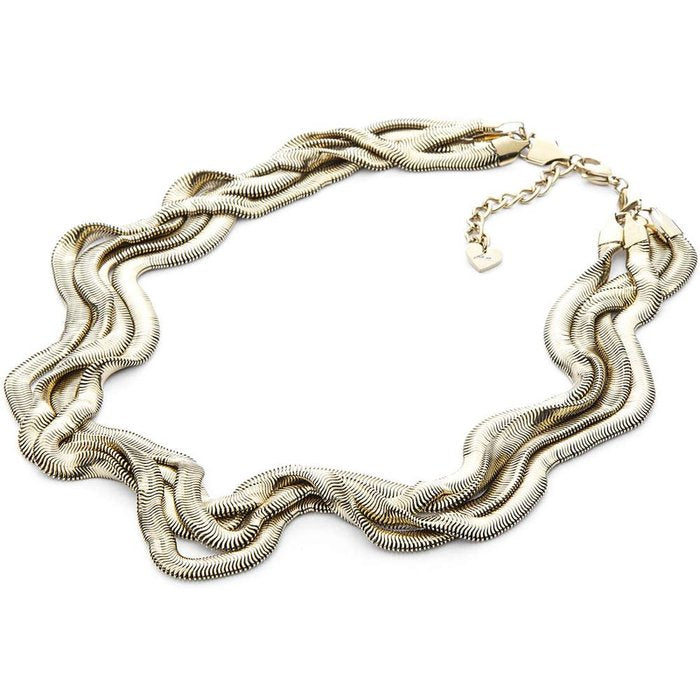 Collana laminata 4 fili maglia snake