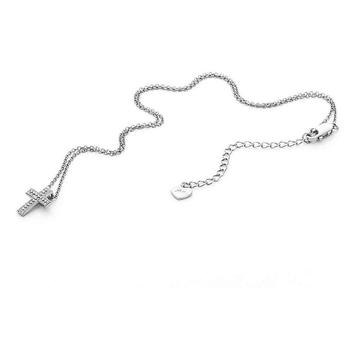 Collana croce zirconi