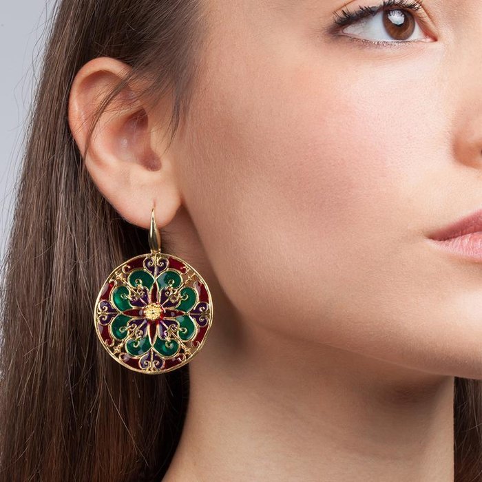 Red Cathedral Earrings