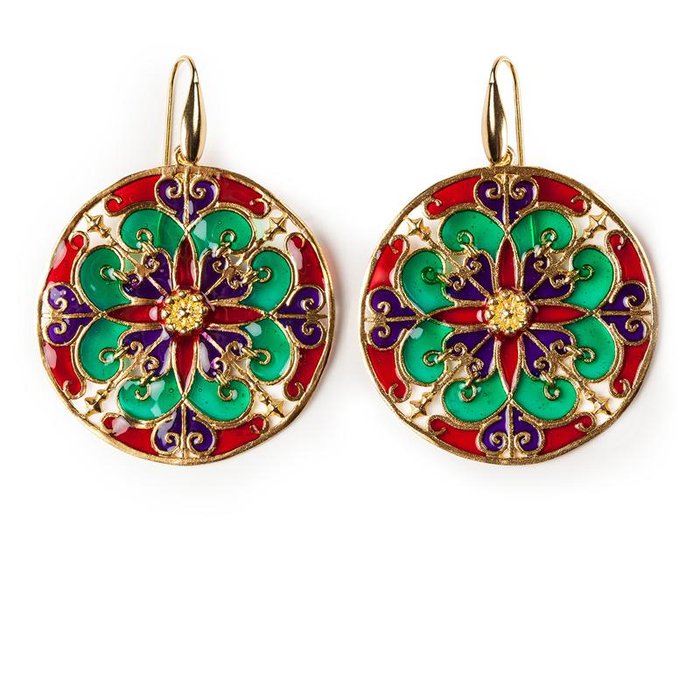 Red Cathedral Earrings