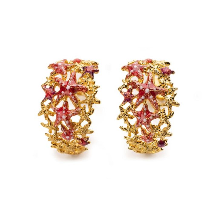 Boucles d'oreilles à tige en forme d'étoile de mer