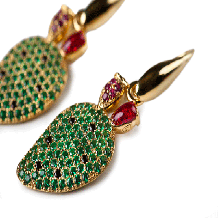Earrings Pala Prickly Pear Lapilli