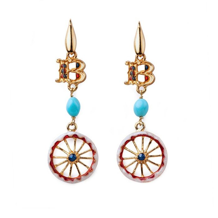 Mini Wheel Logo Earrings