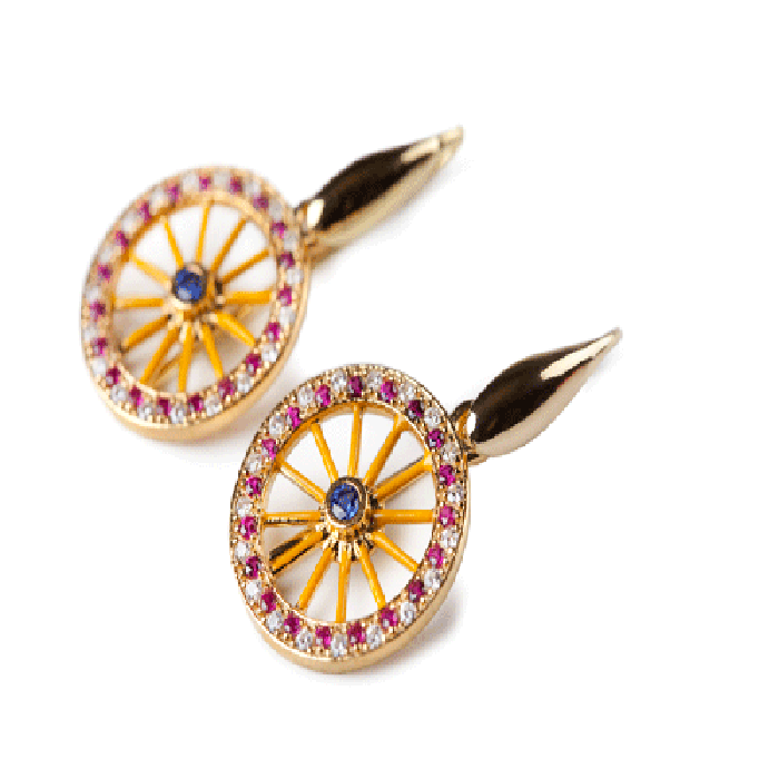 Boucles d'oreilles Lapilli Wheel