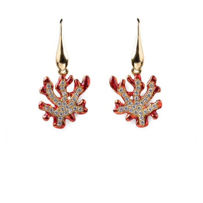 Boucles d'oreilles en corail Lapilli