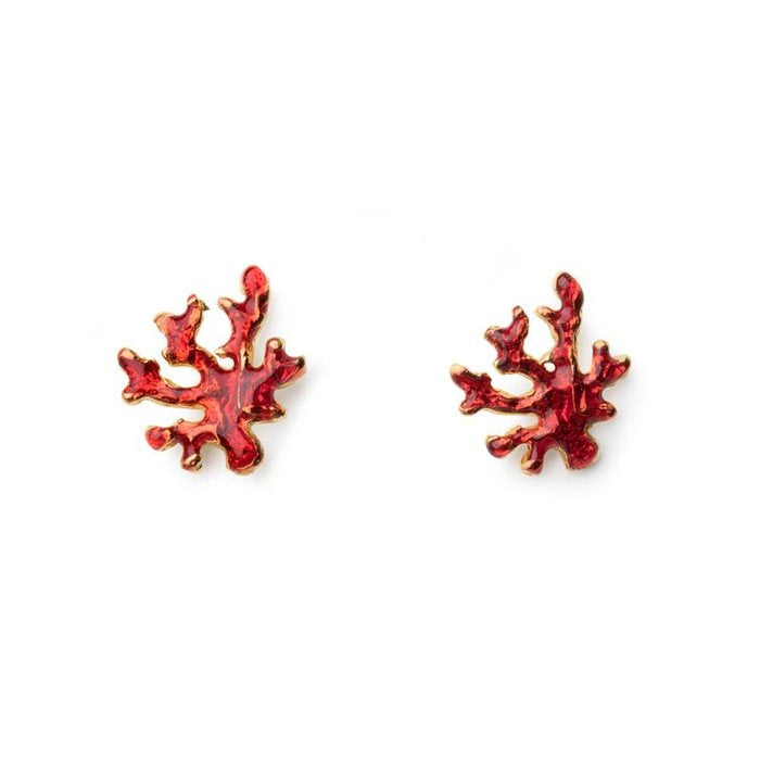 Mini boucles d'oreilles corail