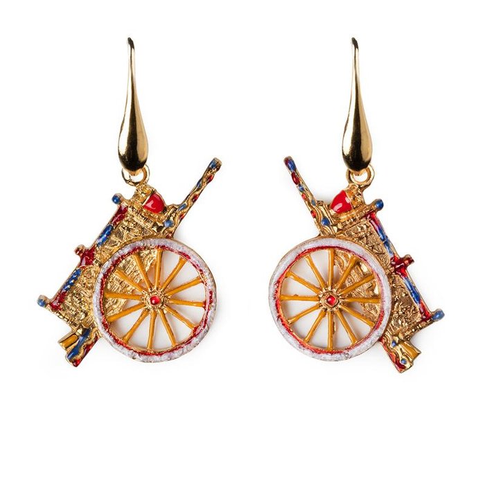Boucles d'oreilles chariot