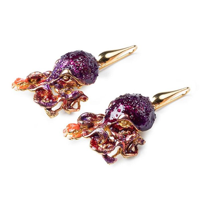 Boucles d'oreilles pieuvre