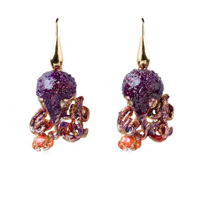 Boucles d'oreilles pieuvre