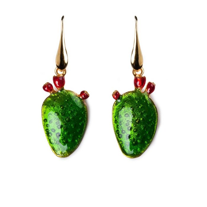 Boucles d'oreilles en forme de pelle à figues de Barbarie