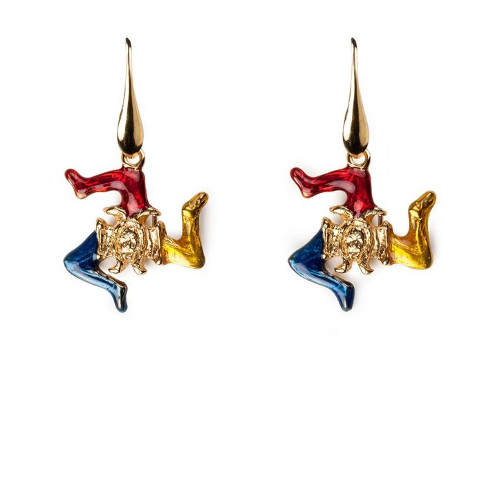 Petites boucles d'oreilles Trinacria