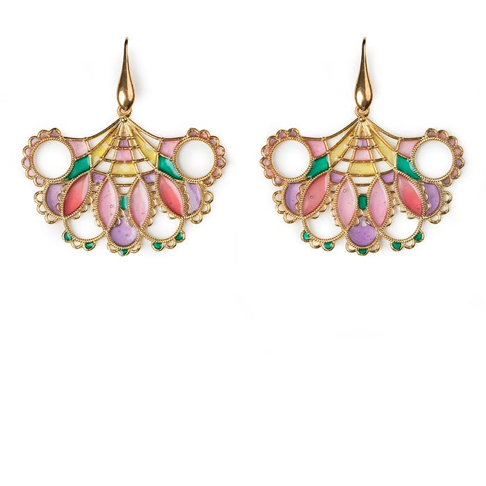 Wisteria Fan Lace Earrings