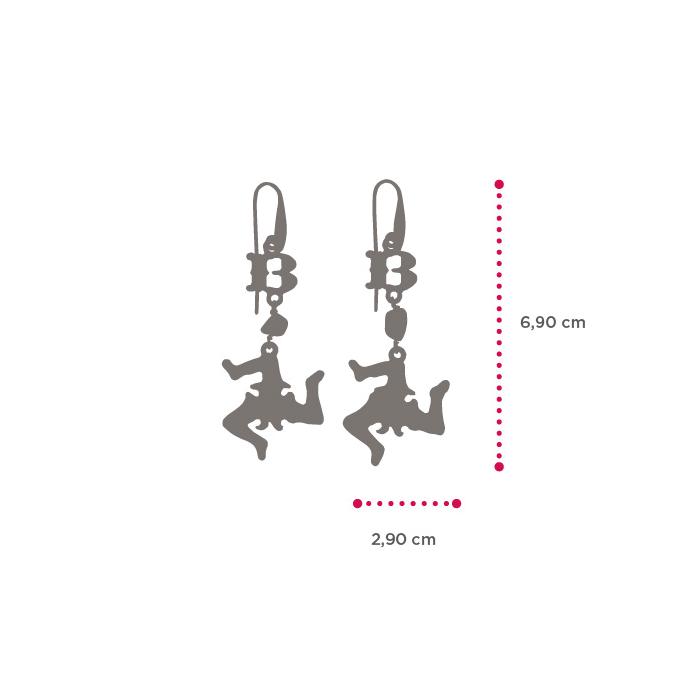 Mini Trinacria Logo Earrings