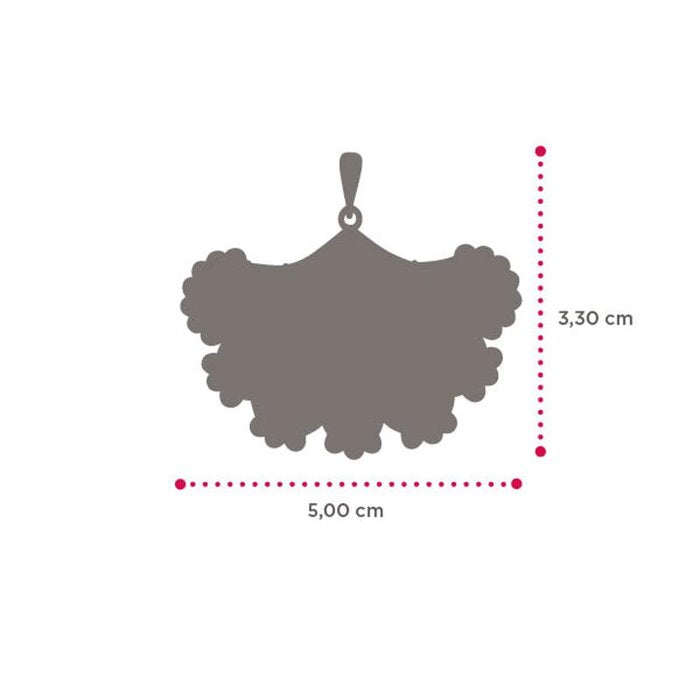 Pendant Lace Fan Blue