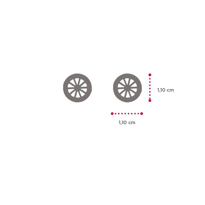 Mini Lapilli Wheel Earrings