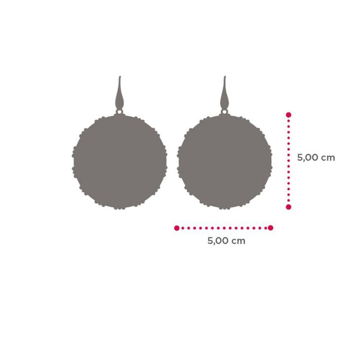 Round Lace Mother of Pearl Earrings