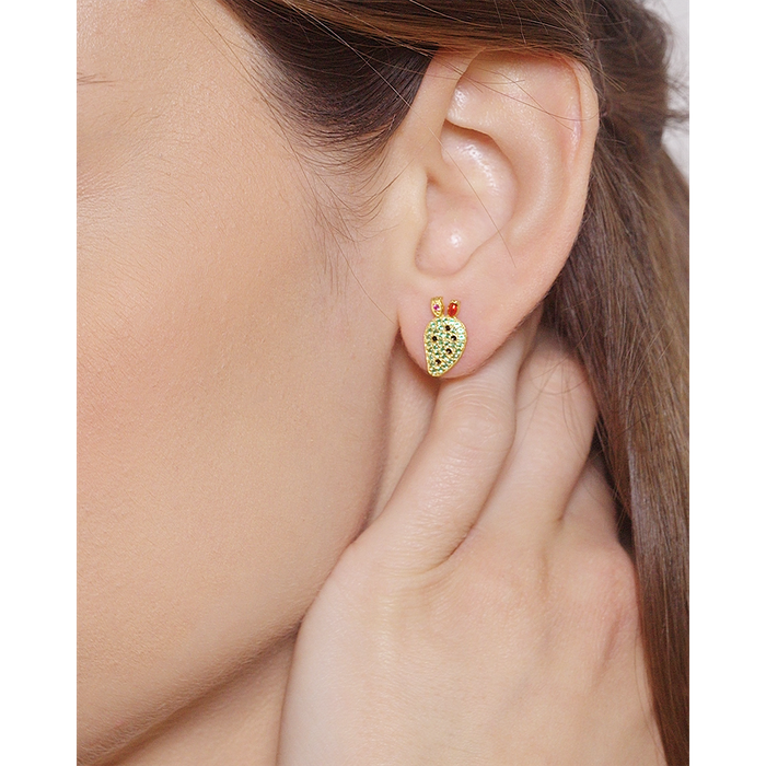 Mini Pala Earrings Prickly Pear Lapilli