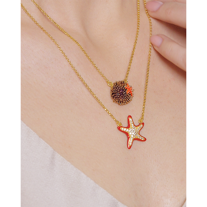 Starfish Lapilli Necklace