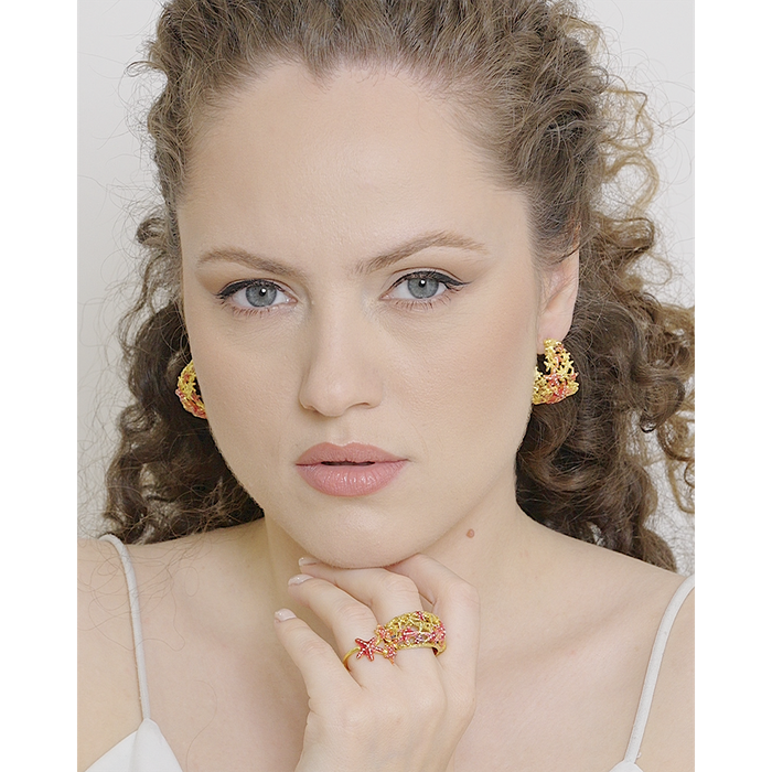 Boucles d'oreilles à tige en forme d'étoile de mer